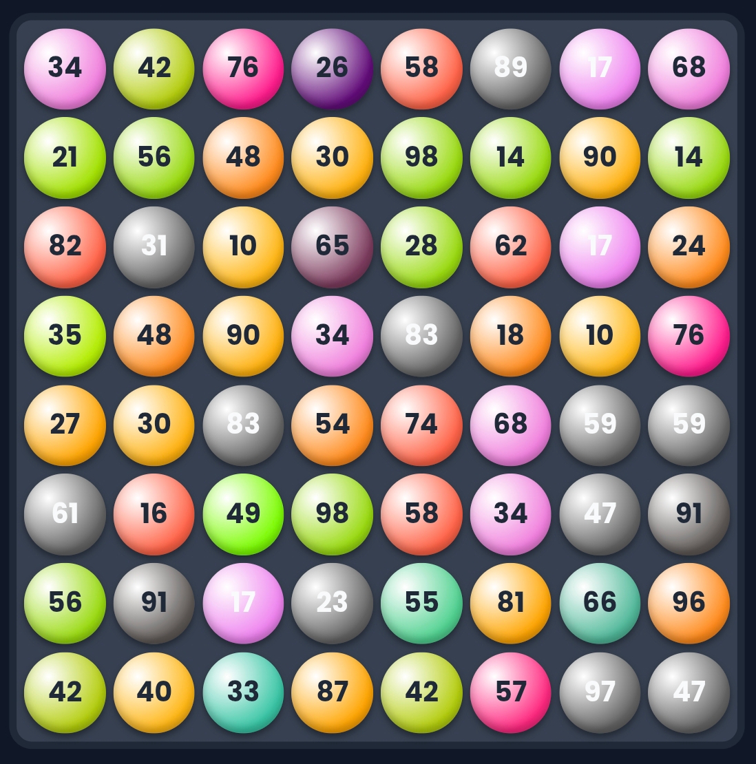 素数・約数３マッチパズル